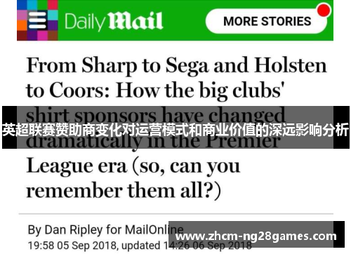 英超联赛赞助商变化对运营模式和商业价值的深远影响分析